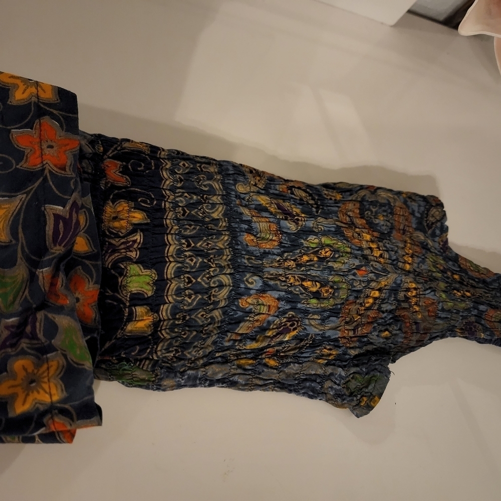 πLong Boho Patterned Paisley Romper Size 4π - Picture 7 of 8